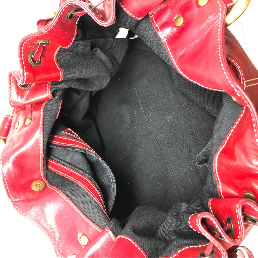 FRANCESCO BIASIA large brick red leather bag - Picture 6 of 8